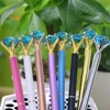 Unique Blue Diamond Ballpoint Pen Metal Pens Top Crystal School Stationery Gift Office Supplies