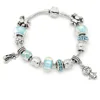 Fashion Charm Bracelet European Style Snake Chain Glass Bead Bracelet for Retail