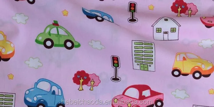 Factory Supply Cartoon 100% Cotton Twill Fabric For Bedsheet - Buy