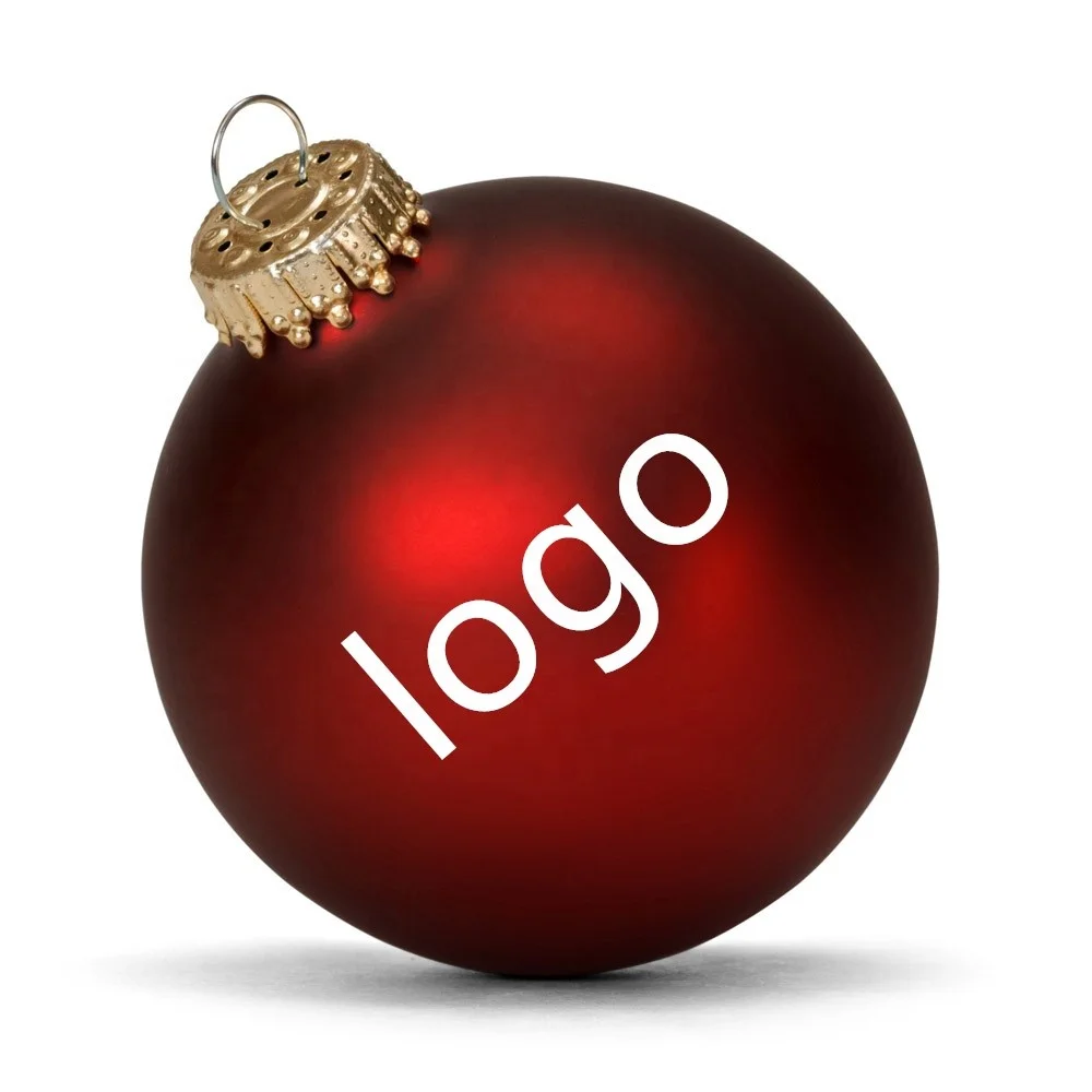 Boule De Noël En Verre Avec Logo Imprimé Personnalisé,De Haute Qualité