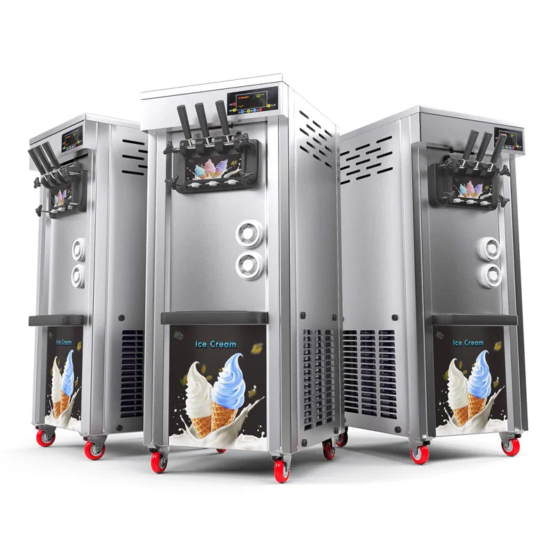 New industrial stainless steel table top used soft ice cream machine with 3 flavors  WT/8613824555378