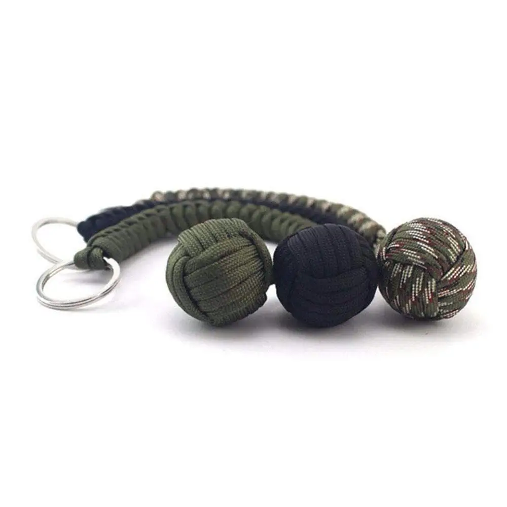 Different Colors Monkey Fist Paracord Keychain Survival Paracord