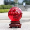 2017 Newest Custom Different Types K9 Crystal Red Glass Sphere