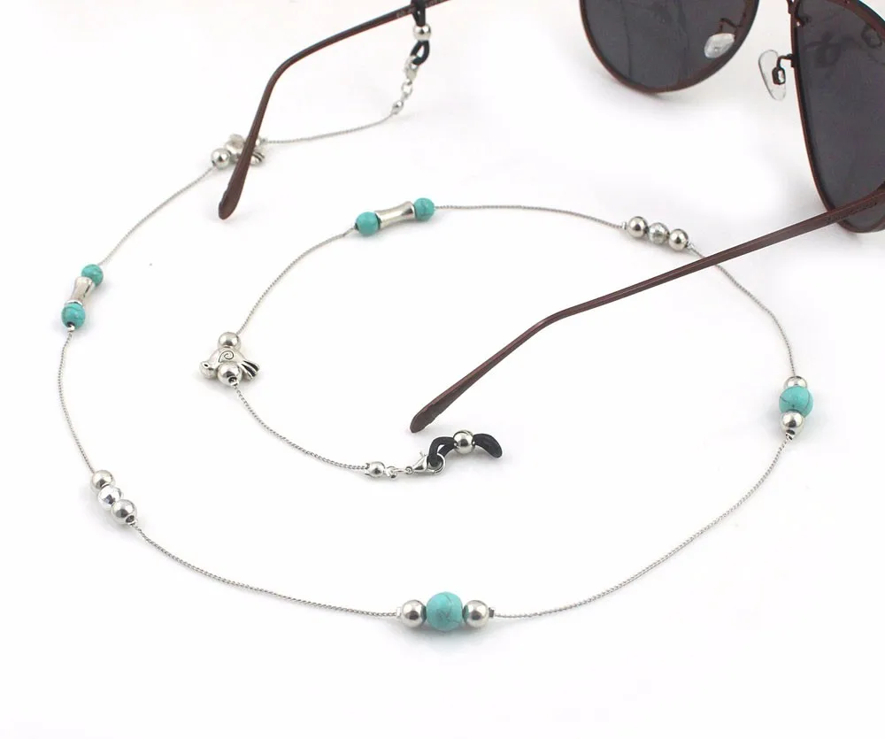 Gl096美しい最新の眼鏡アクセサリー手作りかわいい鳥ターコイズストーンビーズ眼鏡チェーン Buy 眼鏡チェーン石のビーズ 眼鏡チェーンターコイズ石 メガネ用chaines Product On Alibaba Com