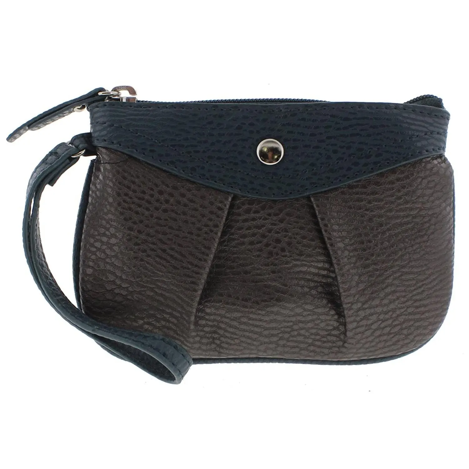 Style & Co. Womens Hannah Faux Leather Colorblock Wristlet Handbag