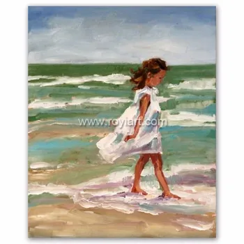 Beach Child Oil Painting Suitable For Children Bedroom Buy Children Bedroom Oil Painting Oil Painting For Bedroom Wall Art Oil Painting Product On