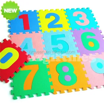 alphabet and number foam play mat