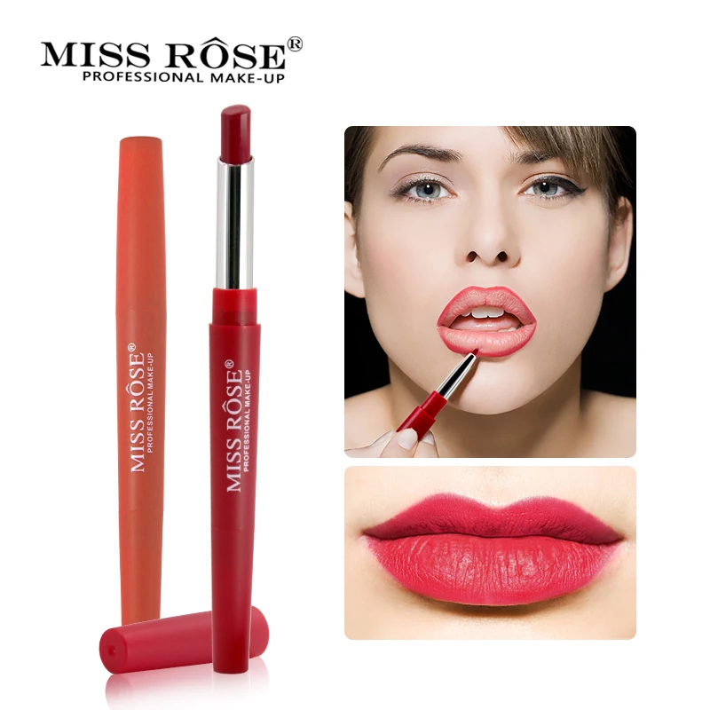 14 Color Miss Rose Brand Waterproof Long Lasting 2 In 1 Lip Stick Pencil Matte Lipstick Buy Matte Lip Stick Matte Lipstick Lip Stick Pencil Matte Lipstick Product On Alibaba Com