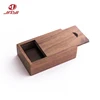 Custom Logo Walnut Wooden USB Mini Slide Box