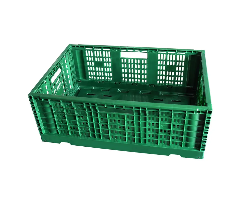 Vented Type Harvest Use Rpc 6423 Plastic Collapsible Storage Basket And
