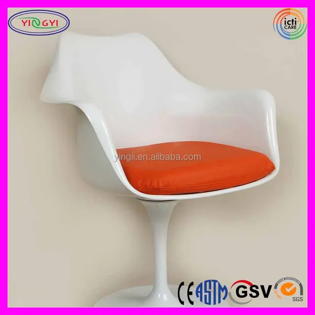 E778 Tulip Arm Chair Replacement Cushion Orange High Density Foam
