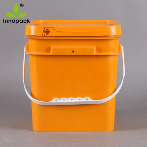 2 Gallon Clear Square Pail With Metal Handle Buy Square Plastic Pail