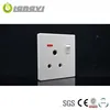 UK Standard White 15A Switched Wall Socket with Neon