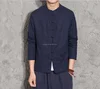 Men's Autumn Tang suit cotton-padded jacket man long sleeve Chinese style retro cotton linen jacket