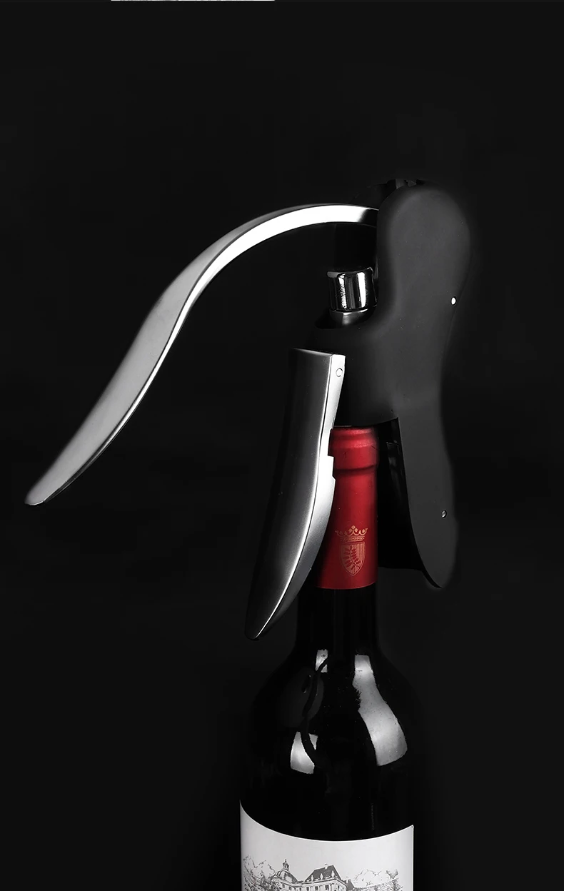 Custom Logo Acceptable Rabbit Style Wine Opener Corkscrew Bottle Lever