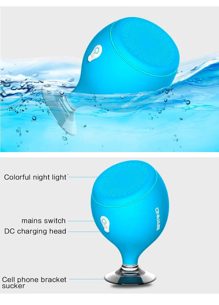 Funny shape subwoofer bass outdoor waterproof mini sucker portable charge wireless speaker - ANKUX.COM
