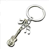 Simple style picture color guitar skeleton shape alloy event gift creative keychain