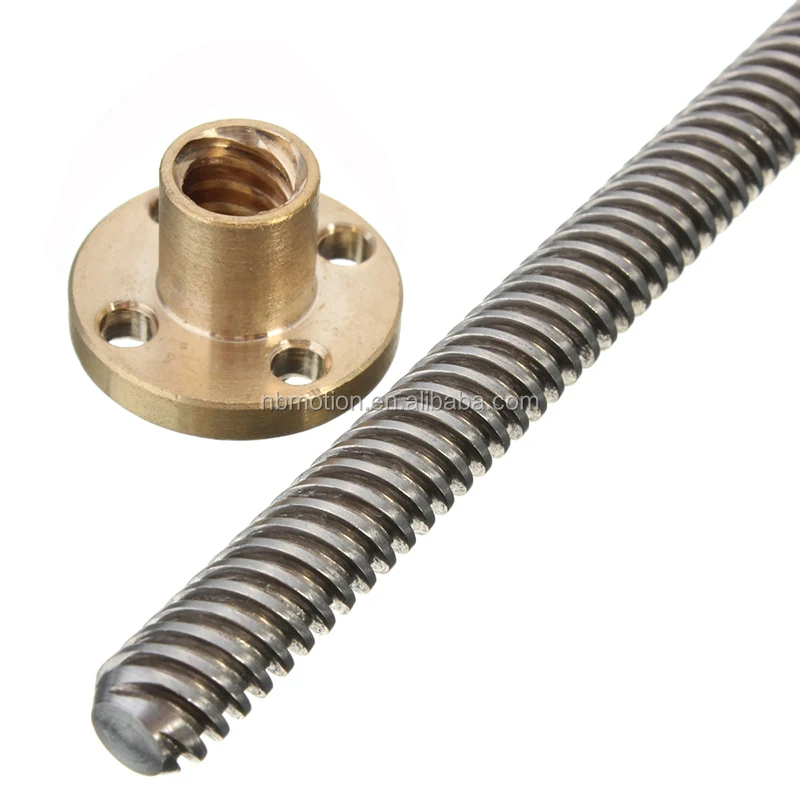 Vis à Filetage Trapézoïdal 40 X 7 Mm - Longueur 210 Mm, Précision, Matériau C35/C45, Norme ISO/DIN