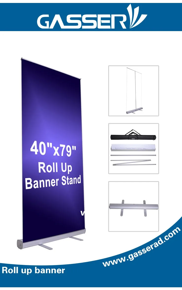 Pvc Images Material Portable 60*160 Roll Up Stand Banner For Promotion ...