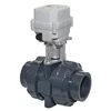 CE IP67 2-way 1 1/2" 2" inch DN50 DN40 motorized UPVC PVC electric actuator ball valve