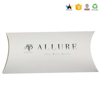 Customized Hair Extensions Packaging White Pillow Box Buy White