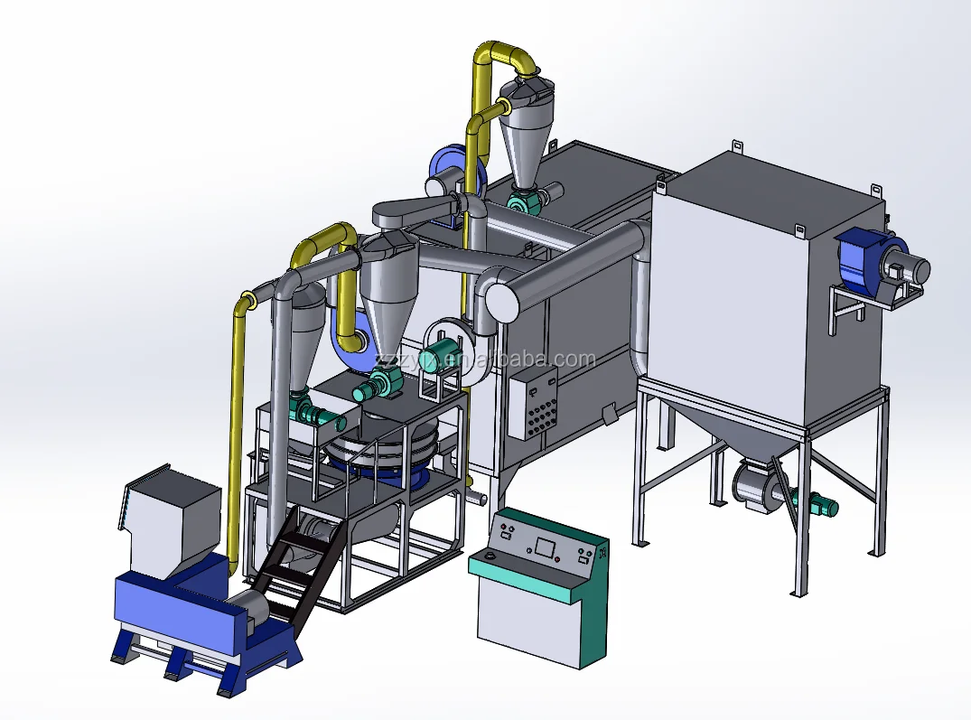 Waste Aluminum Plastic Crusher Separating Machine Scrap Medical Blister