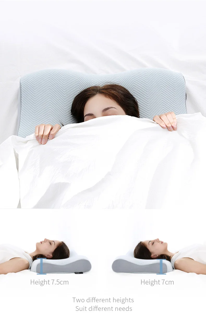 High Density Square Orthopedic Custom Shenzhen Cervical Traction Neck Contour Bed Sleep Bamboo Charcoal Memory Foam Pillow