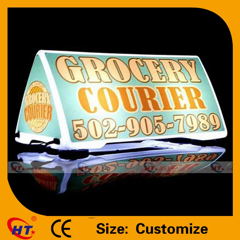 High brightness pizza style taxi light box