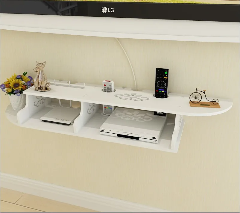 Floating Woodplastic Wall Mount Shelf Skybox Tv Dvd Unit Shelves Tv