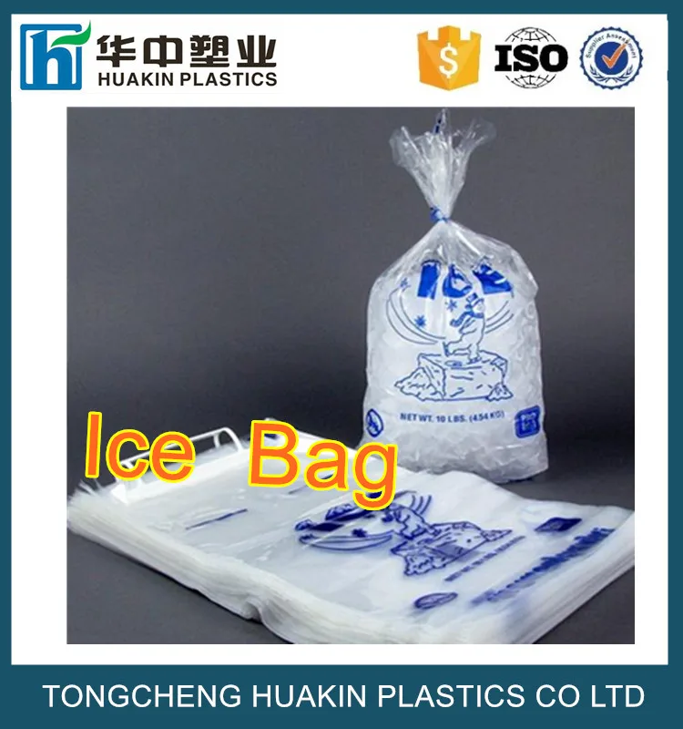 Wholesale Customized Clear Plastic Ldpe Ice Cubes Packing Carry Out