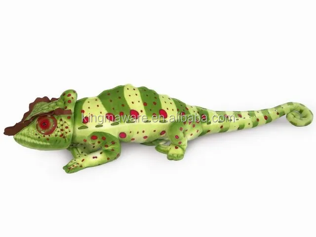 green chameleon plush