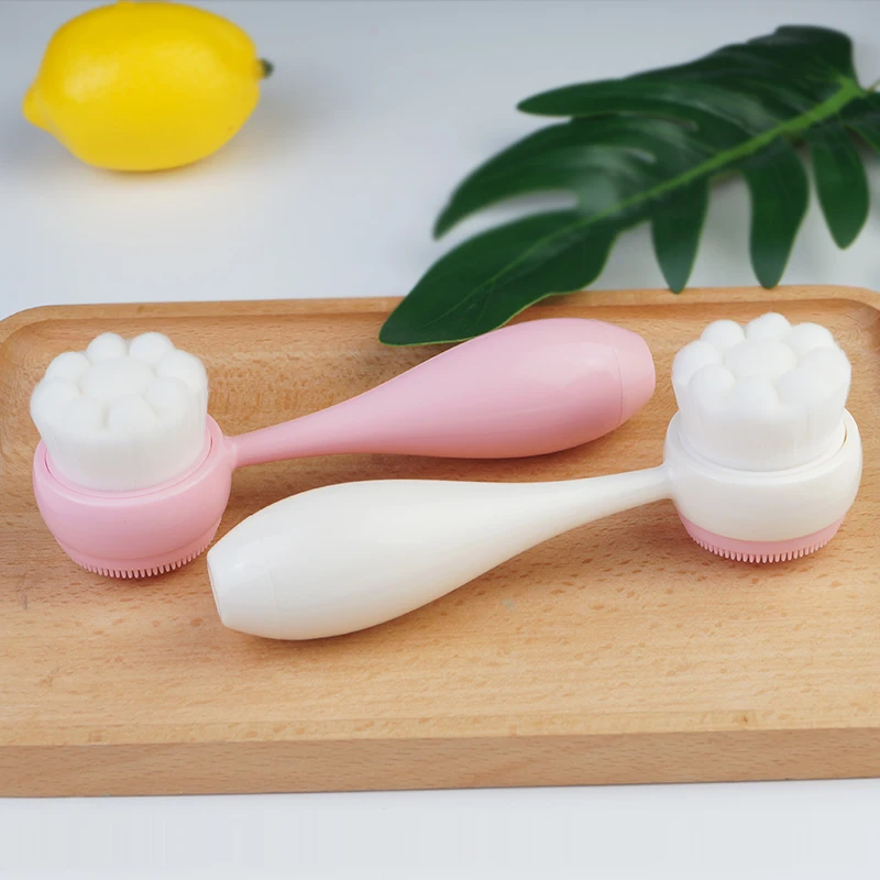Eco Friendly Korean Facial Cleansing Brush With Silicone Massage