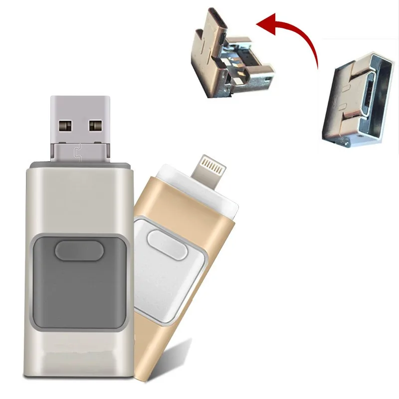 Otg3.0 pendrive 3in1 metal 4gb-256gb Usb memory flash drive - ANKUX.COM