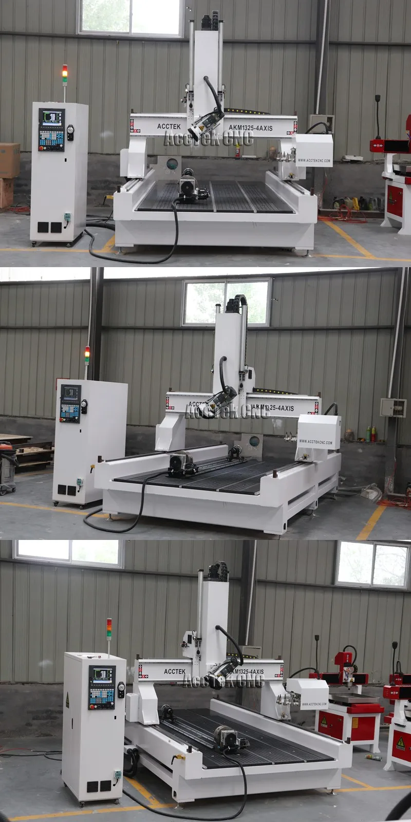 Low Cost 1325 Wood Cnc Router Cnc Milling Machine 4 Axis Automatic Tool