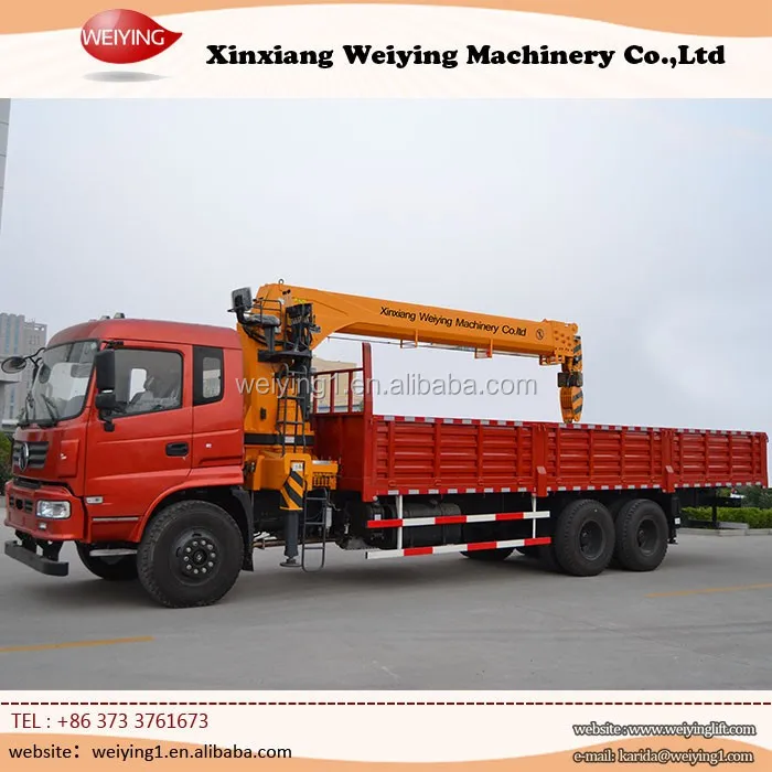 8.3 Meter Cargo Box 10 Ton Truck Mounted Cranes With 4 Our Riggers