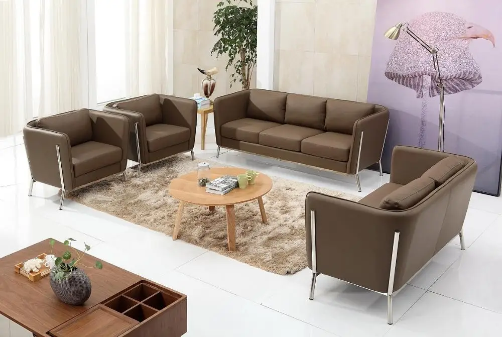 Modern Office Sofa With Stainless Legs Leisure Executive Modern Office Sofa With Stainless Legs