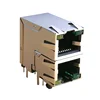 Without Magnetic 8P8C PCB Modular Jack 2x1 Port Split type RJ45 Connector
