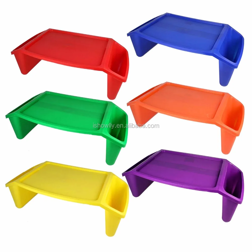 Hot Sale Assorted Color Plastic Handy And Stackable Lap Tray
