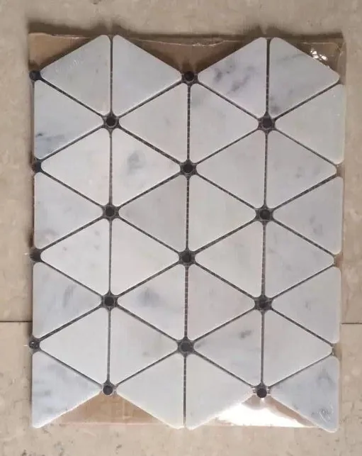 Hex gono tri ngulo blanco marmol mosaico de azulejos de 