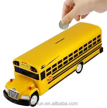 school bus piggy bank