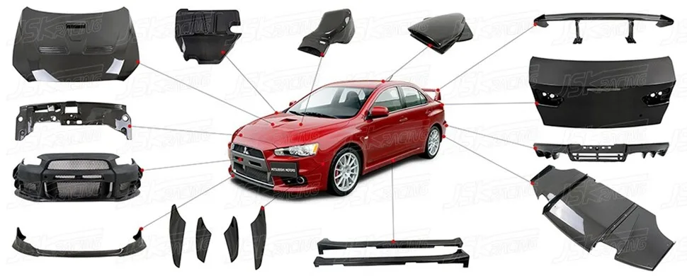 1x For Mitsubishi Lancer EX EVO X 10 Carbon Fiber rearview Mirror Cover