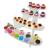 Detachable Large Cupcake Dessert 4 Tier Stand, Clear Acrylic Sushi Counter Display