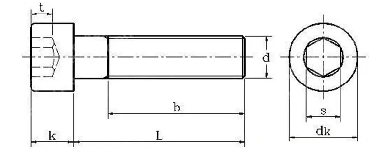 Din 912 винт чертеж