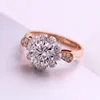 14k 18k Solid Rose Gold Ring Engagement 1 Carat Moissanite Diamond Ring