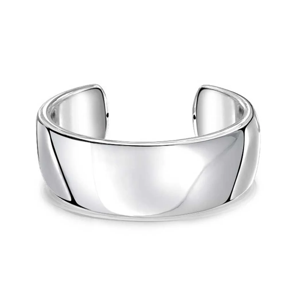 Blank Sterling Silver Plain Large Cuff Bracelet Bangle Buy Large
