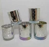 wholesale custom cheap electroplated colored small glass candle holder