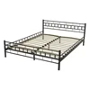 full size strong support metal slatted bed frame wooden