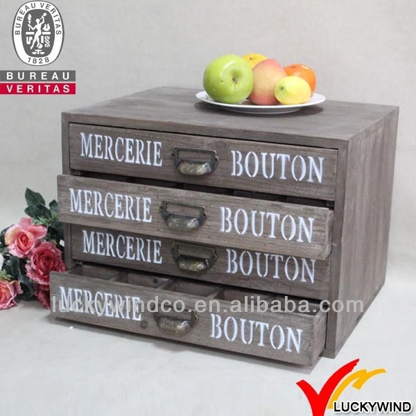 Handmade Shabby Chic Wood Antique Mini Store Jewelry Drawer