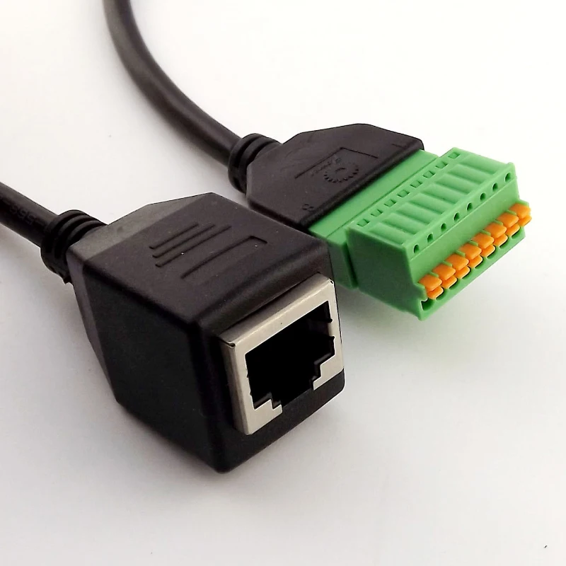 Ethernet RJ45 Male Plug to Screw Terminal Block Adaptor Generic 
