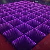 LED dance floor infinity effect 3D flooring with mirror glass face factory online wholesale stage lighting for dancing